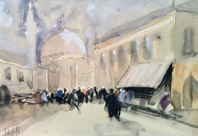 A Market Scene in North Africa, Possibly Cairo by Hercules Brabazon Brabazon